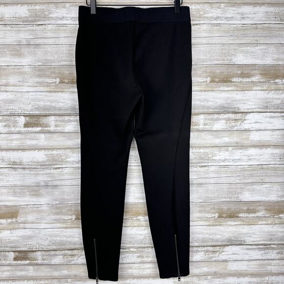 rag & bone Reilly Ponte Pull On Pants Womens Medium Ankle Zip Black Stretch Moto - Picture 5 of 15